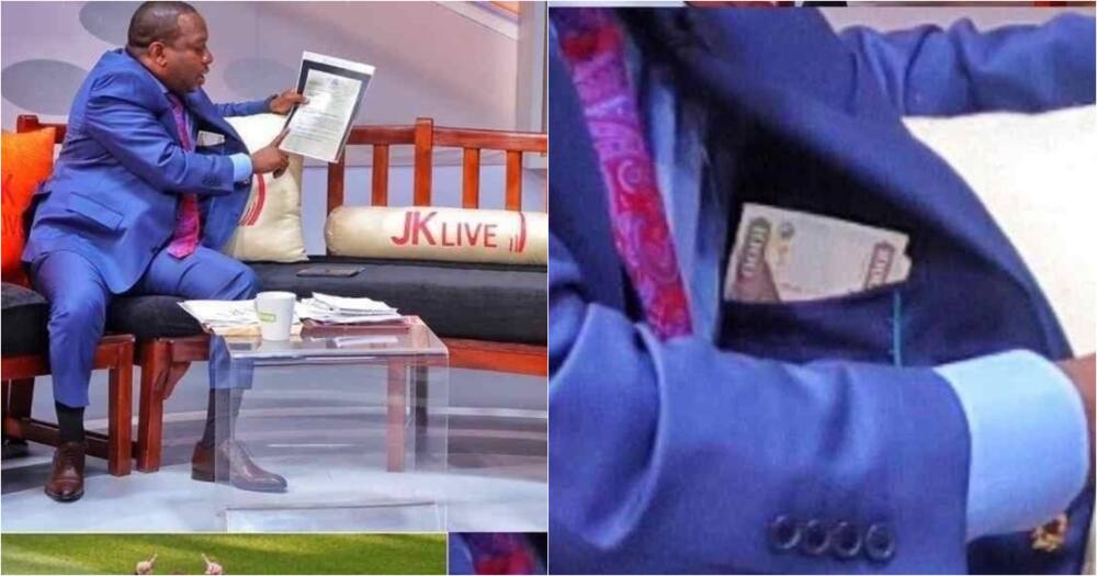 Loaded Mike Sonko unknowingly flashes wad of notes on live TV