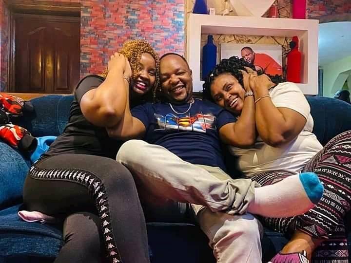 Muigai wa Njoroge warms hearts with photo of himself sandwiched between 2 wives