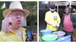 Baba Mboga: Photos of Isaac Mwaura Chopping Veges In Kibanda Attract Backlash