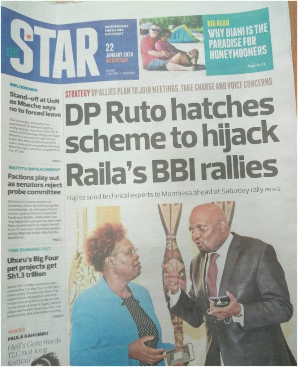 Kenyan newspapers review for January 22: Ruto's woes continue as State reopens 2004 land fraud case