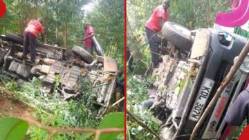 Makueni: Scores Injured as 14-Seater Matatu with Students on Board Crashes