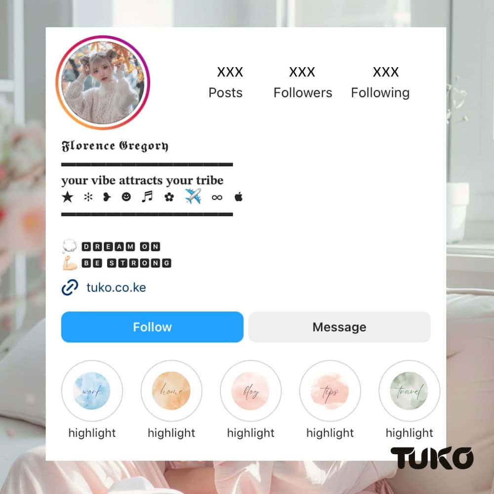 Simple aesthetic bio for Instagram for girl