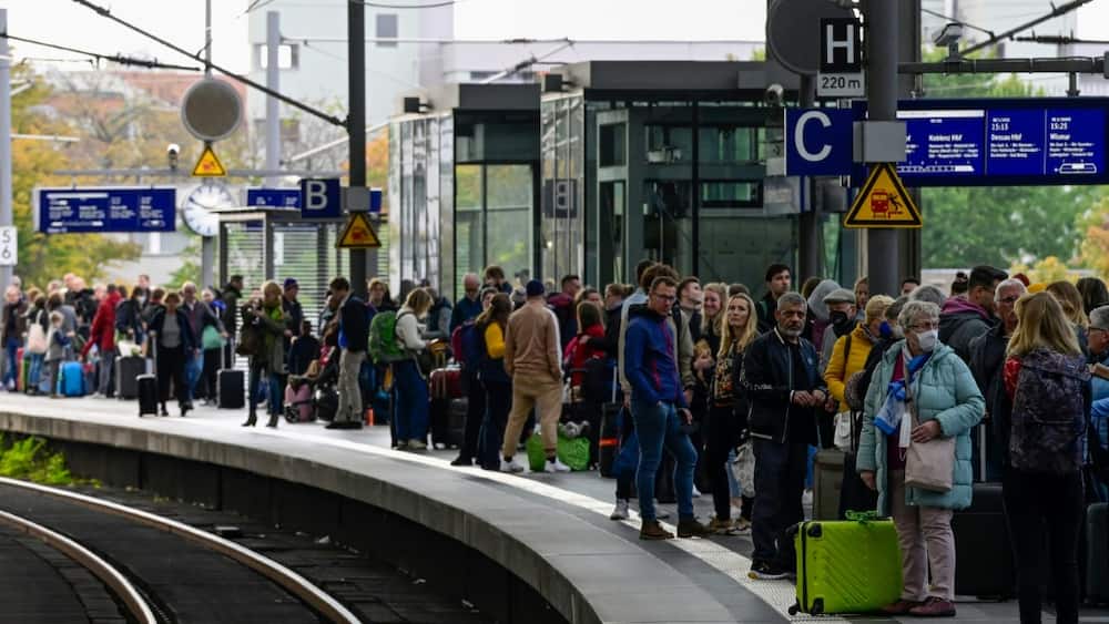 Rail services in northern Germany were halted for three hours, causing travel chaos for thousands of passengers