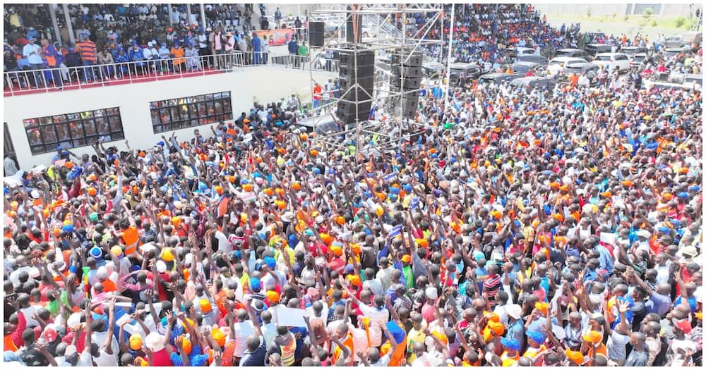 ODM leader Raila Odinga's rally in Kisumu.