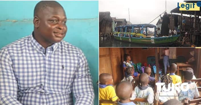 Man builds free school and boat in Makoko
