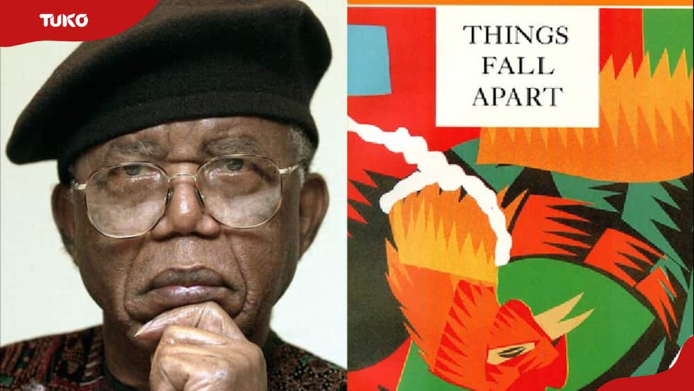 Chinua Achebe and his book.