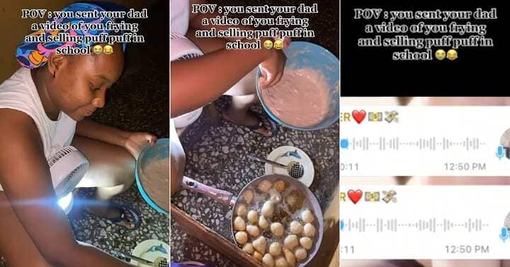 Nigerian dad finds out daughter is selling puff puff in school