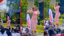 Kenyan Gospel Singer's Figure Hugging-Dress During High School Tour Elicits Mixed Reactions