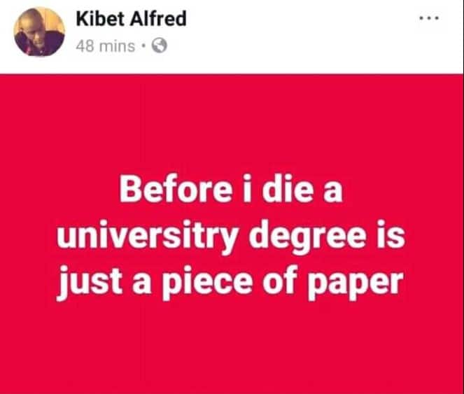 JKUAT graduate who threatened to take own life deletes Facebook account