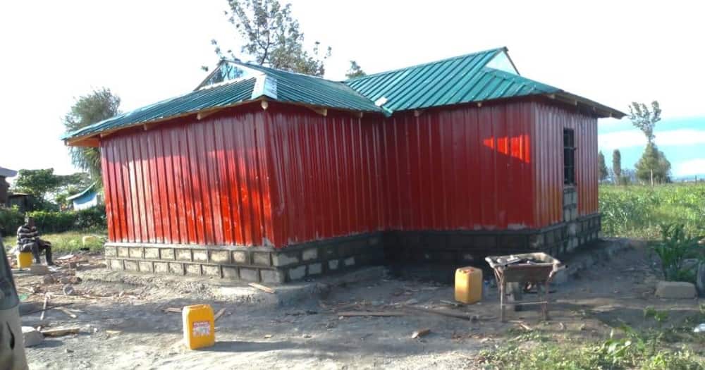 Dennis Wangondu's simple house.