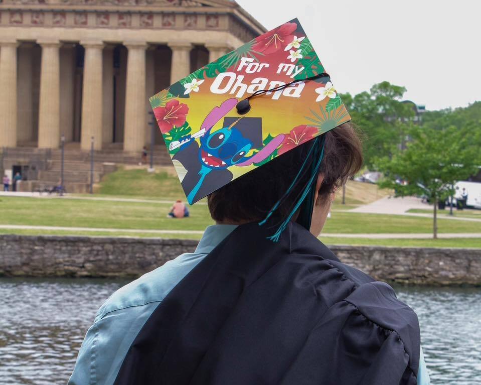 Floral Embroidered Graduation Cap Topper | Graduation Cap Decoration Topper  | Graduation Gift | Embroidery | Flower Cap Topper | Hand painted Cap