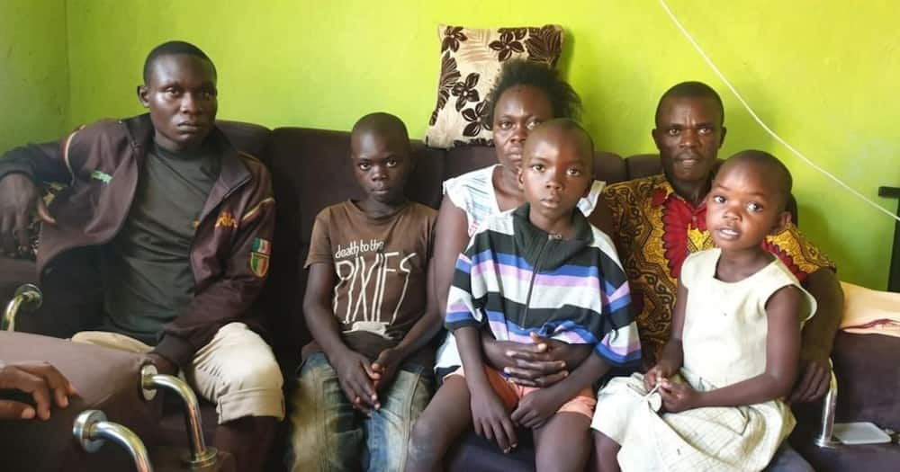 Goerge Omondi, his wife Hellen Achieng' and their children. Photo: Nation.