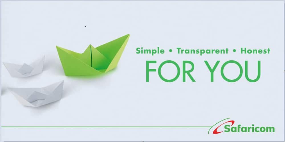Safaricom poster featuring the company slogan