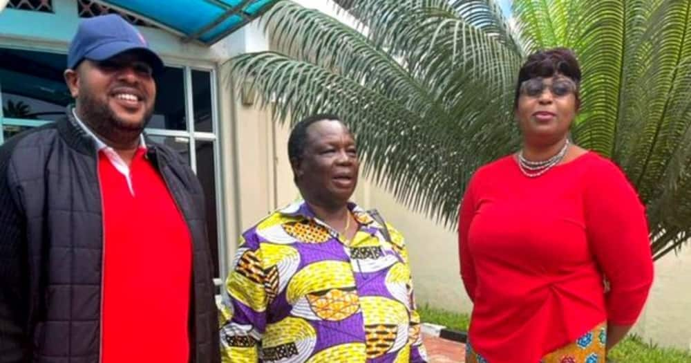 From Left: Msambweni MP Feisal Bader, COTU secretary-general Francis Atwoli and Malindi MP Aisha Jumwa. Photo: Francis Atwoli.