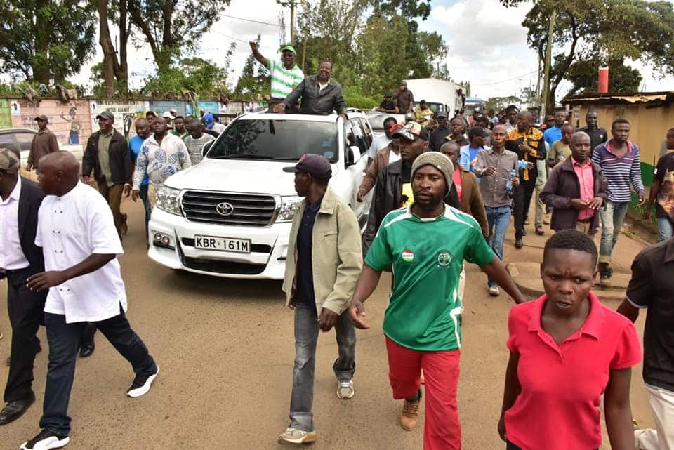 Kibra by-election campaigns turn chaotic after rowdy youth disrupt Mudavadi's rally