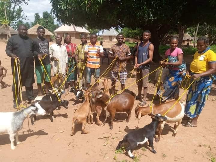 Politician donates ropes for tying goats to struggling citizens