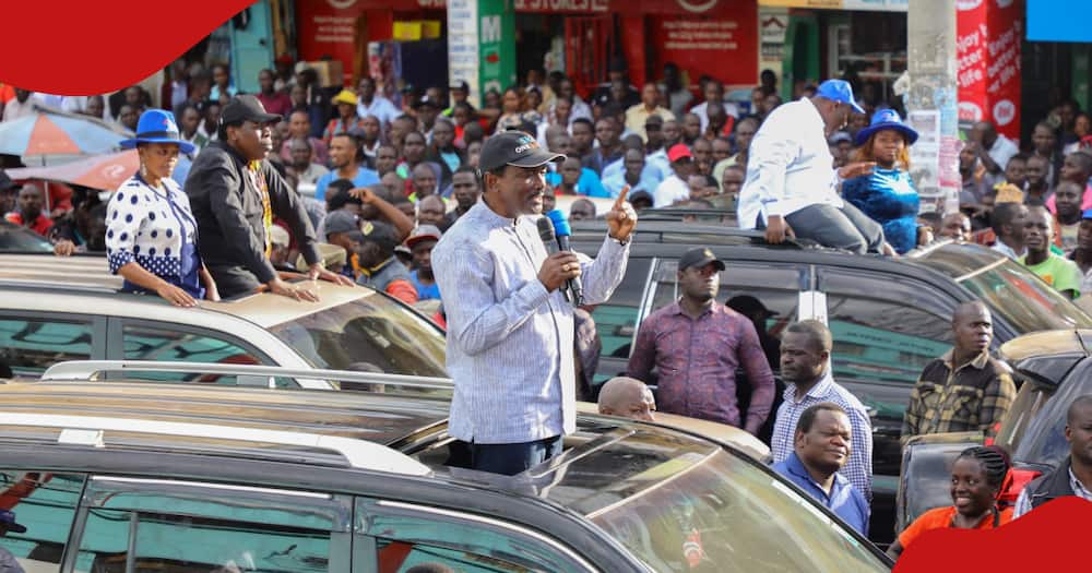 Wiper leader Kalonzo Musyoka addressing a political rally in Migori county.