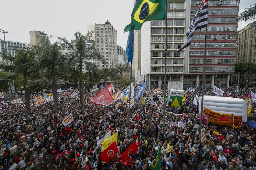 Thousands marched in Brazil in 'defence of democracy'