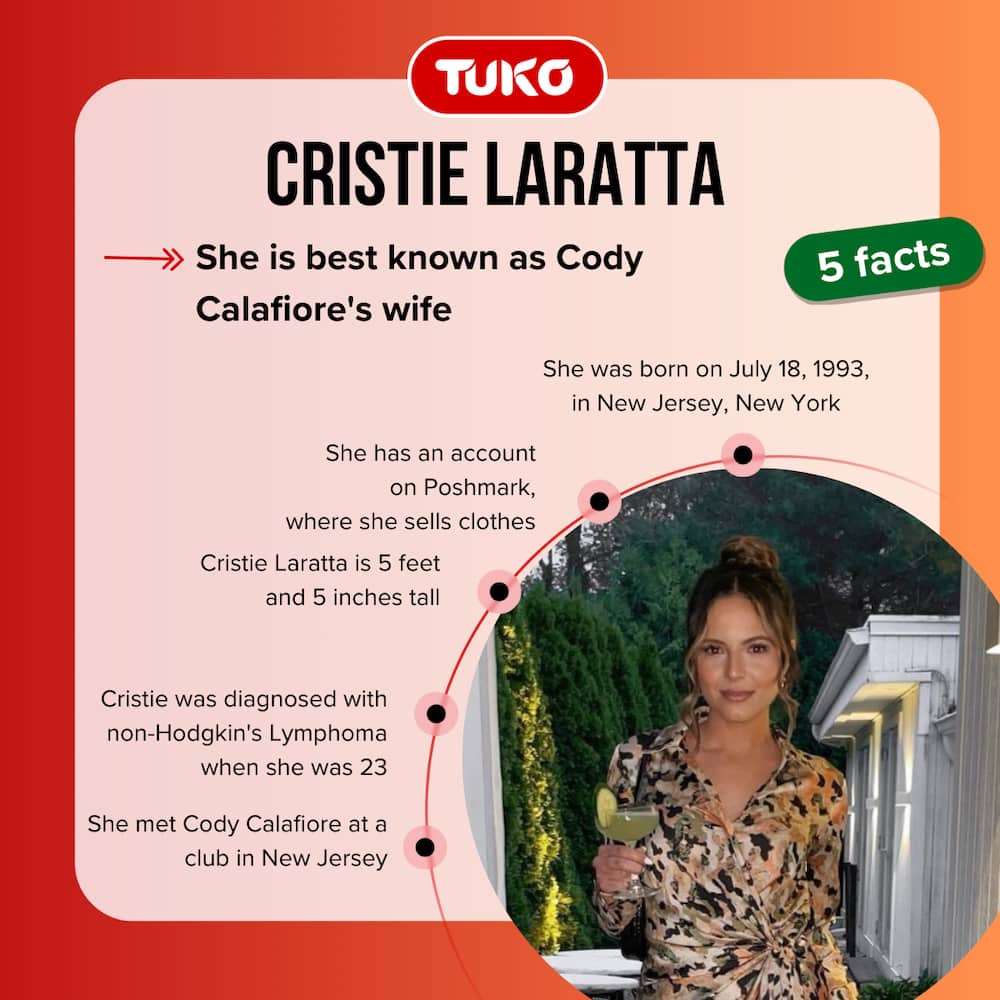 Cristie Laratta, Cody Calafiore's wife