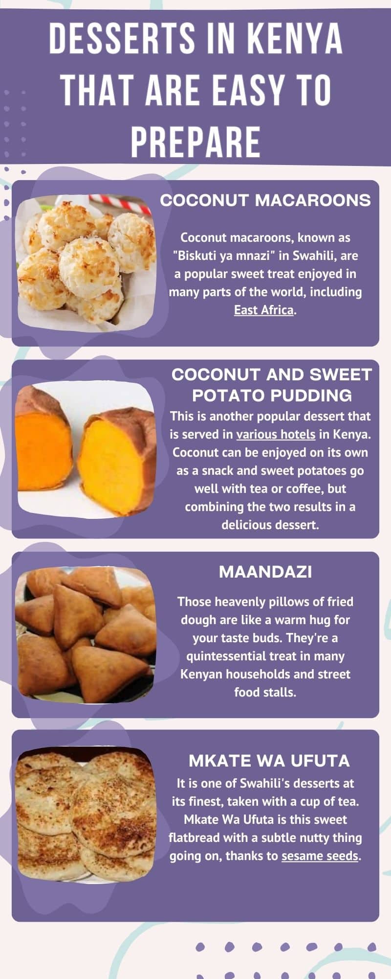 Desserts in Kenya that are easy to prepare at home