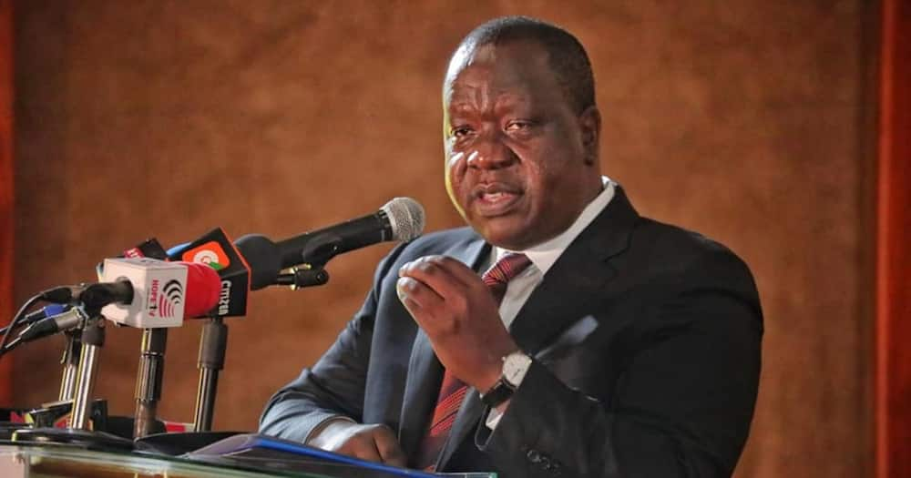 Interior Secretary Cabinet Fred Matiang'i. Photo: Fred Matiang'i.