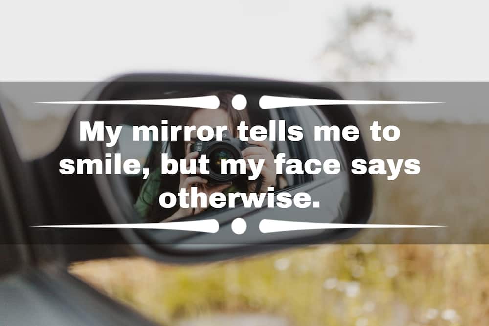 mirror selfie captions