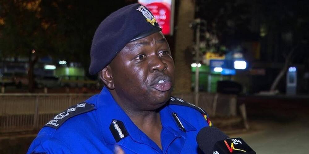 Police Spokesperson Charles Owino in a past address. Photo: NPSC.