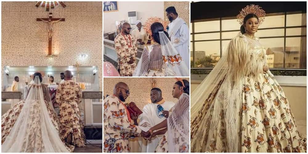 Beautiful photos as Nigerian couple use Isi Agu for their white wedding