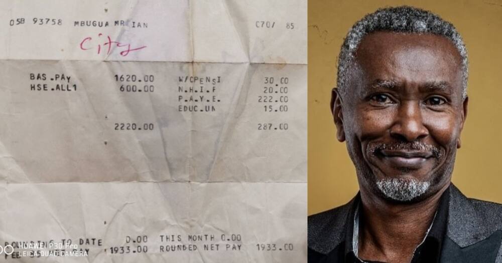 Ian Mbugua Traces 1985 Payslip, Remembers Earning Less than KSh 3k per Month