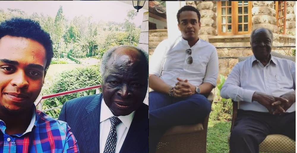 5 years on: Mwai Kibaki's grandson showcase love he had for wife Lucy Kibaki in timeless photo