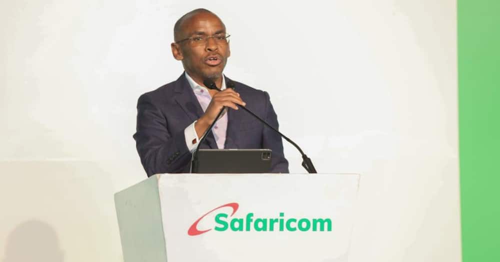 Safaricom CEO Peter Ndegwa speaks on June 13.