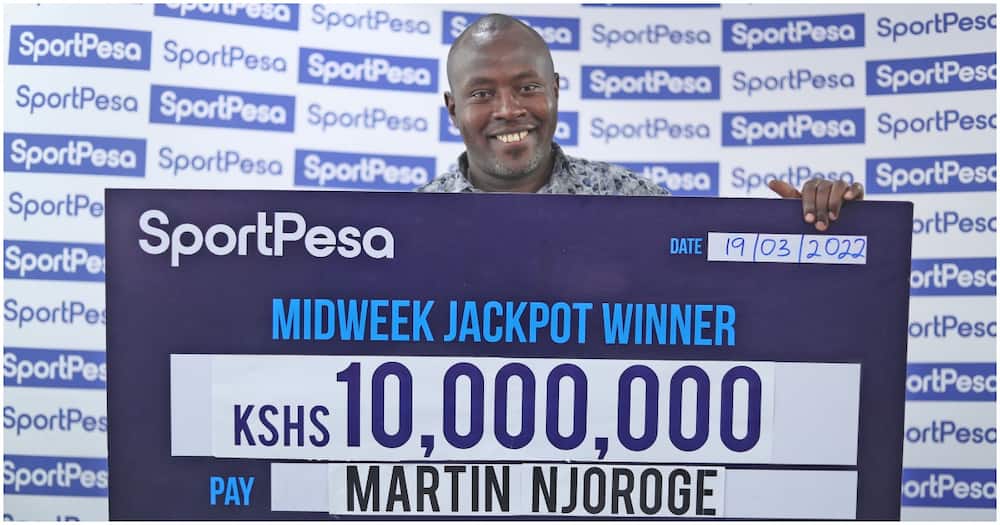 SportPesa Mid-Week Jackpot Martin Njoroge. Photo: SportPesa.