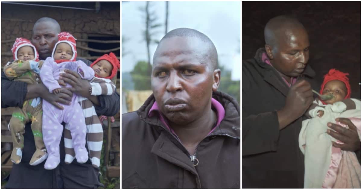 Kenyan Father Struggles to Raise Triplets Alone after Wife Is Hospitalised: "Words Can't Express My Pain" - Tuko.co.ke