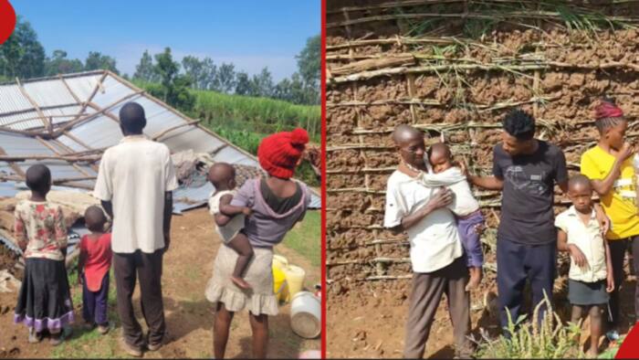 Eric Omondi Uses 12 Hours to Build House for Kakamega Family after Rain Destroyed Theirs