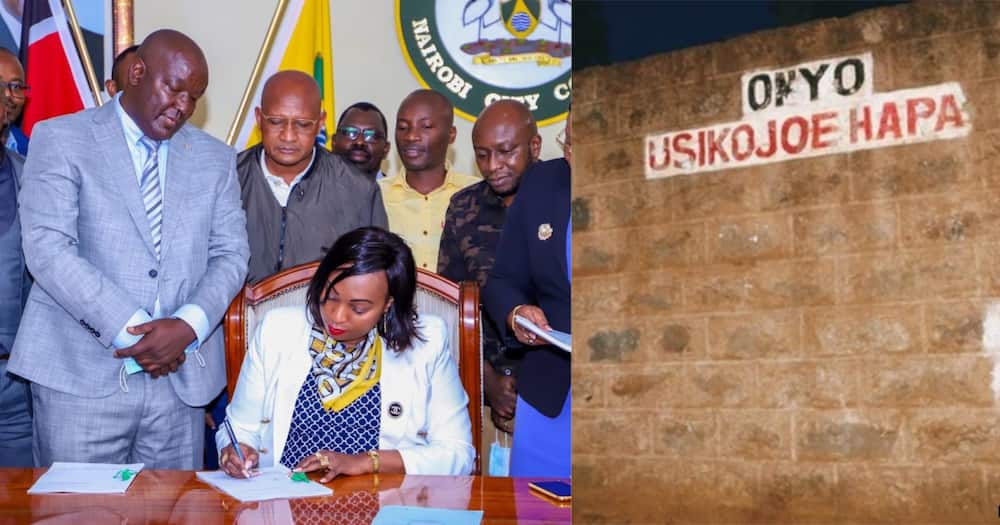 The Public Nuisance Bill 2021 was signed at City Hall, Nairobi.