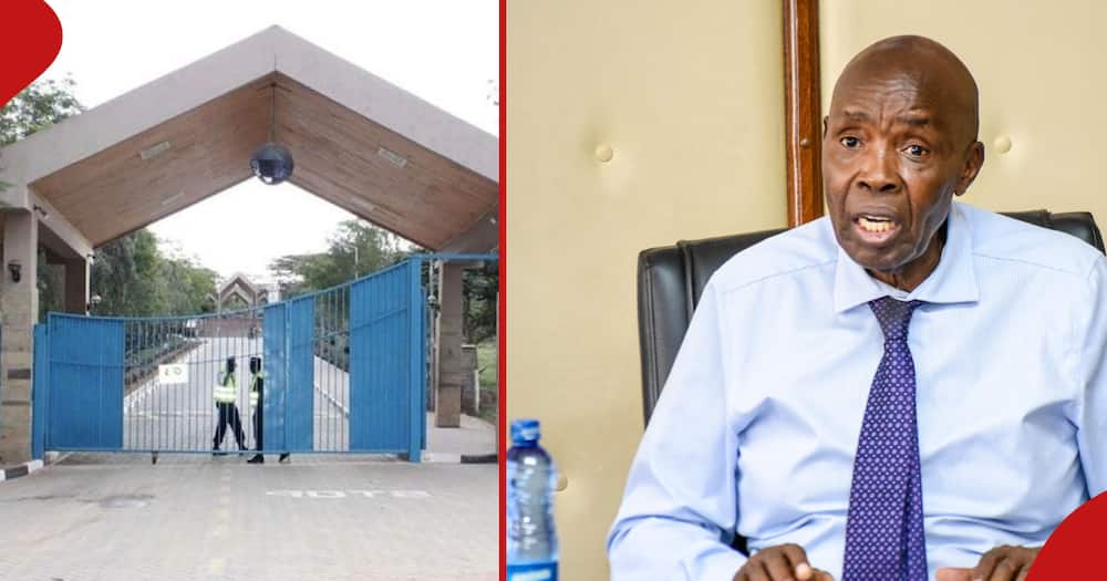 Left frame shows Daystar University accused of forcing students to attend chapel services. Right frame shows Education CS Ezekiel Machogu asked to investigate christian values of the varsity.