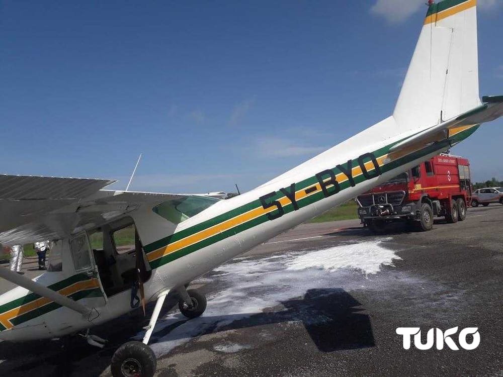 Scare as aircraft crash lands in Malindi without front-wheel