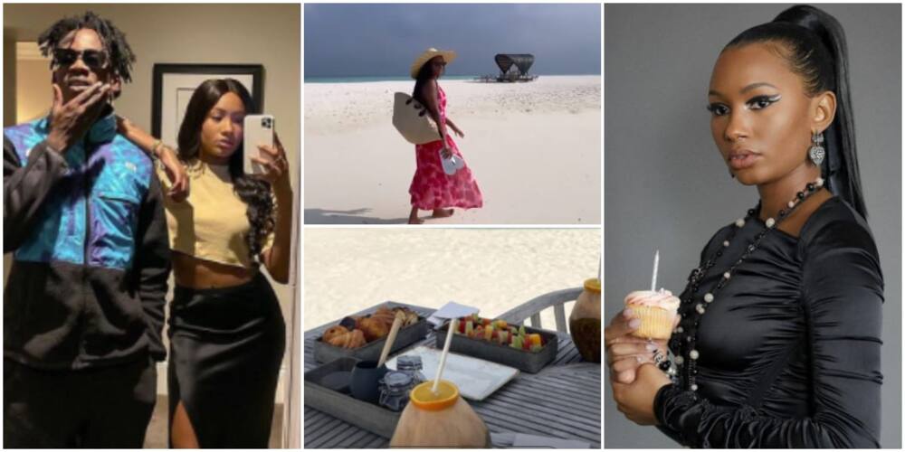 Mr Eazi Takes Girlfriend Temi Otedola to a Romantic Private Island for Breakfast as She Clocks 25