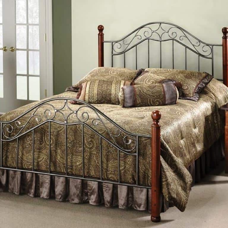 King size metal bed design