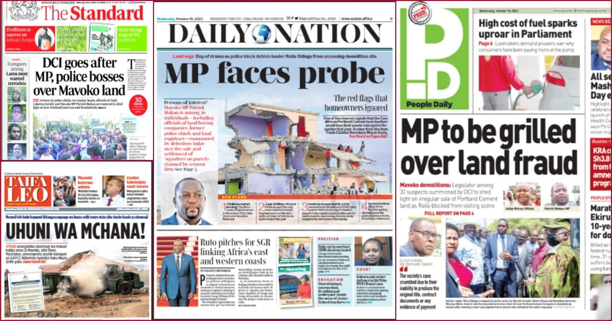 Kenyan Newspapers Review: Portland Blasts Victims Of Mavoko Demolitions ...