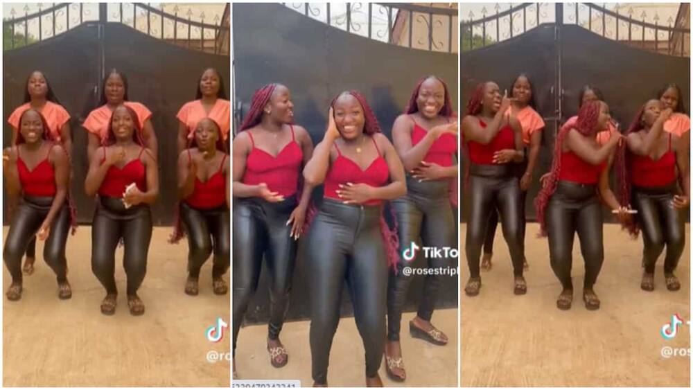 Pretty triplet sisters/ladies danced in video.