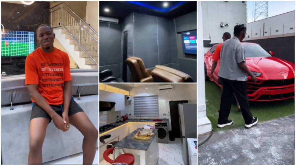 A forex trader showed off his house.