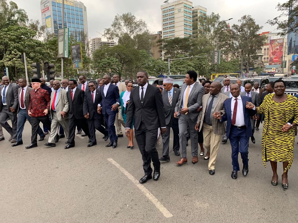 Senators march to High Court to challenge 20 laws enacted without Senate's approval