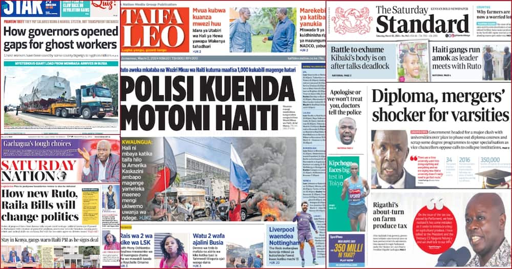 Kenya Newspapers Review for March 2