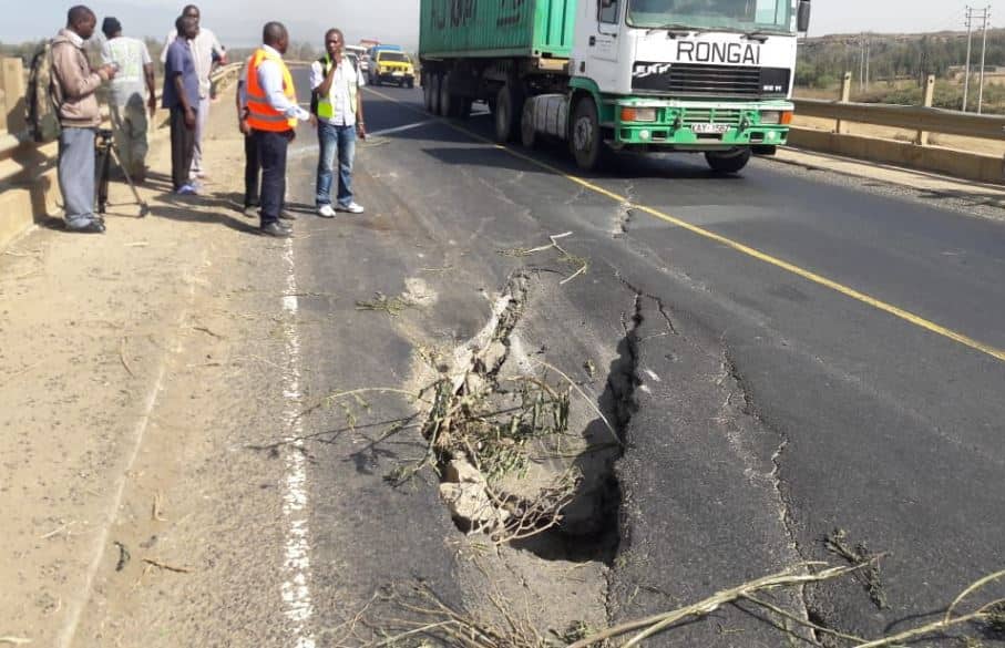 Naivasha-Mai Mahiu highway closed for motorists following 4.8 magnitude earthquake on Sunday