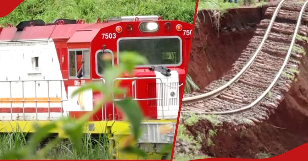 Landslide Leaves Nairobi-Kisumu Rail Tracks Hanging, Disrupts Train Services