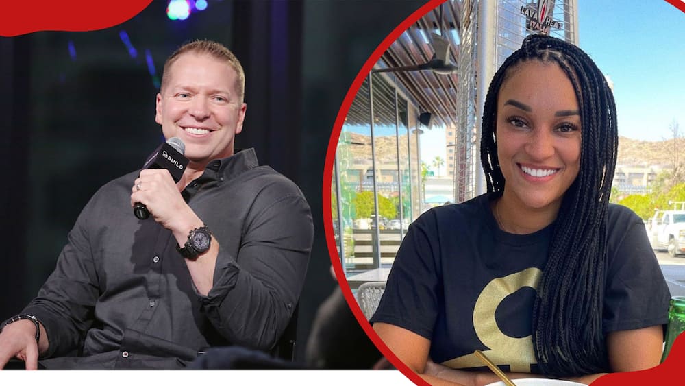 A photo collage of Brianna Johnson and Gary Owen