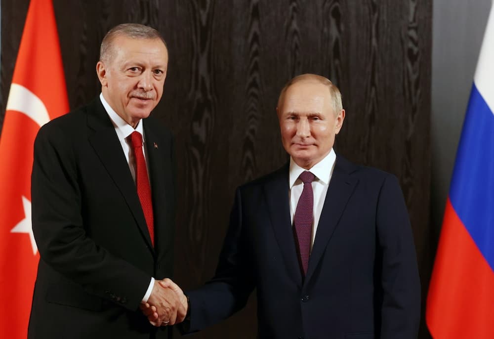 Russian President Vladimir Putin meets with Turkish President Recep Tayyip Erdogan in September