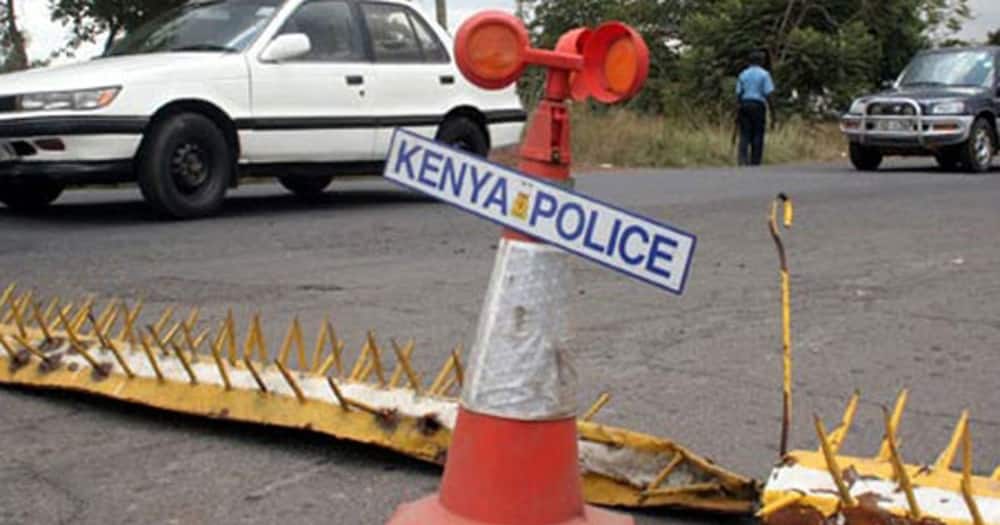 A police roadblock. Photo: Road Alerts.