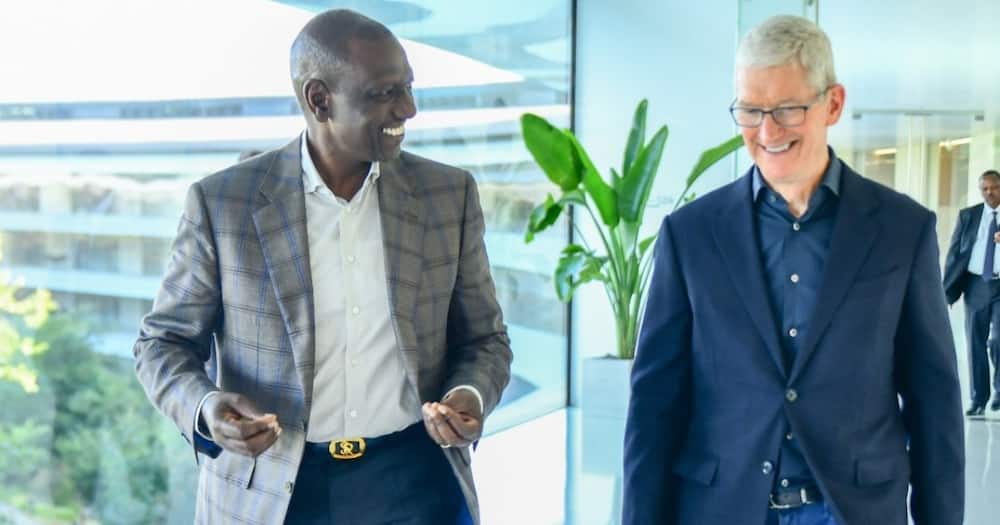 William Ruto said Apple was working with Safaricom.